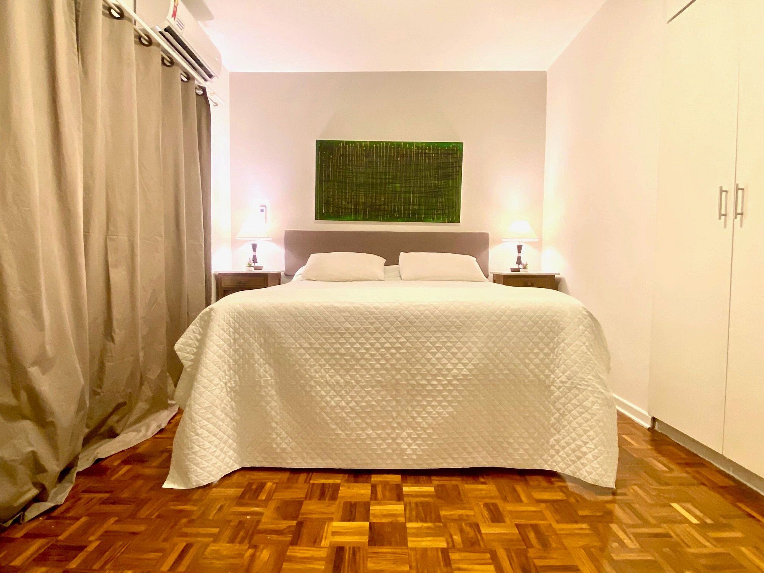 Apartment | Laptop workspace, blackout drapes, iron/ironing board, free WiFi