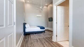 Iron/ironing board, travel crib, WiFi, bed sheets