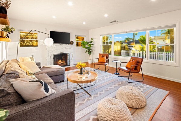 TV connectée, cheminée