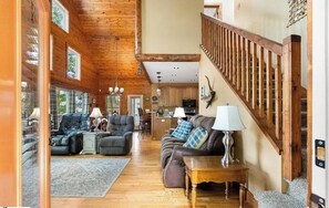 Living area - Peaceful Lake Keowee Home, Quiet Cove in Serenity Bay, Great for Clemson Events (Seneca)