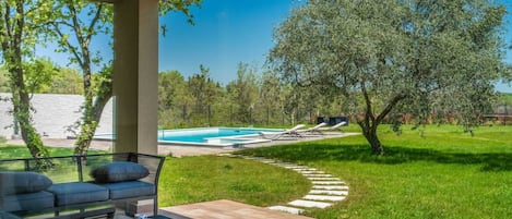 A heated pool