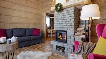 TV connectée, cheminée