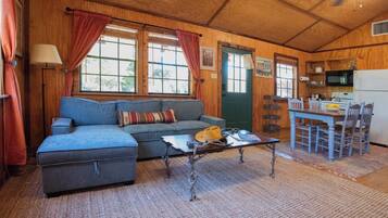 Cabin, Multiple Beds, Patio, Pool View (Cypress Creek Cabin) | Living area