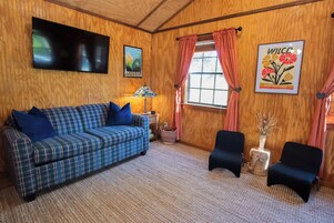 Cabin, Multiple Beds, Patio, Pool View (Cypress Creek Cabin) | Living area