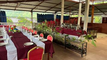 Área externa para banquete