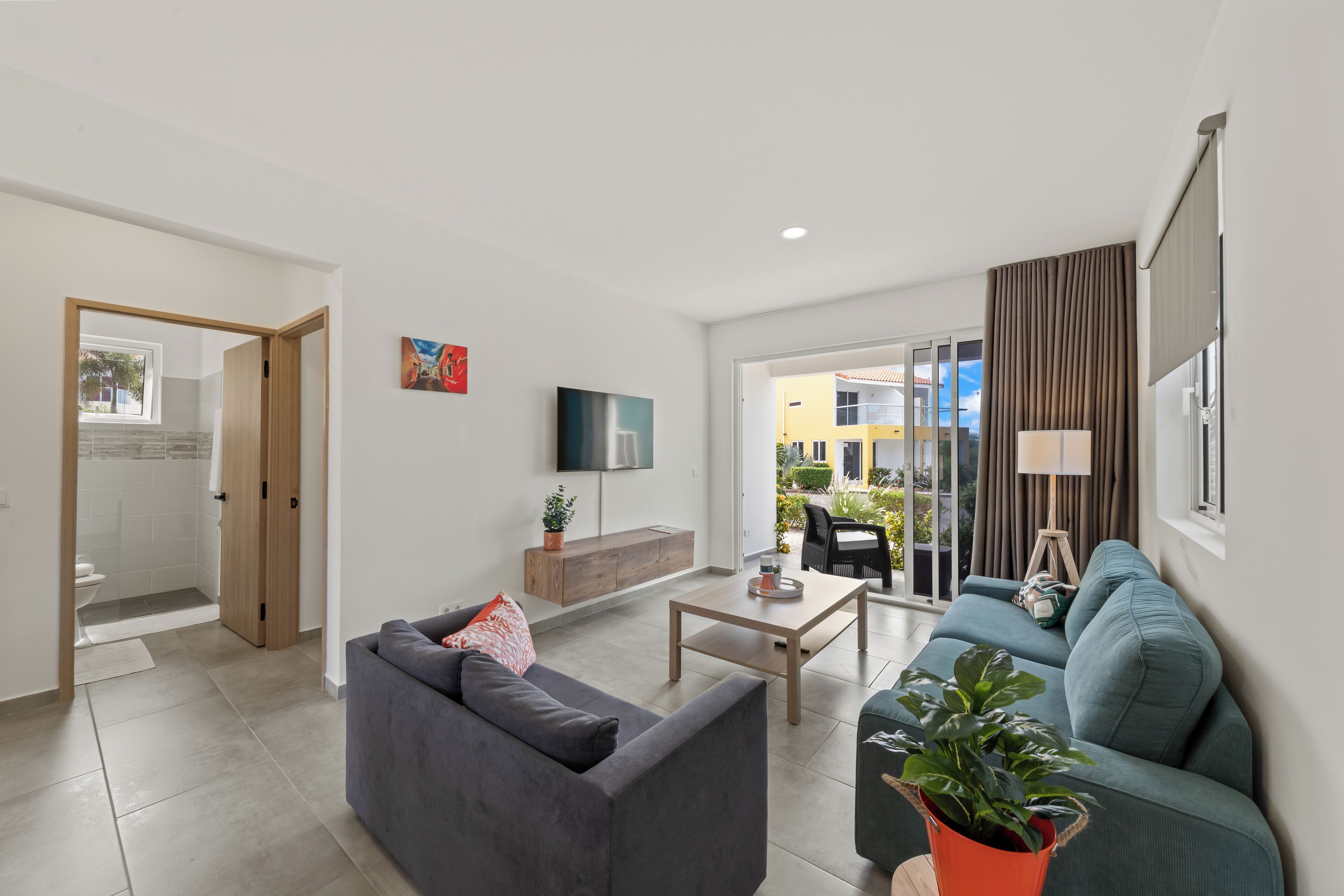 公寓, 阳台, 公园景观 | 起居区