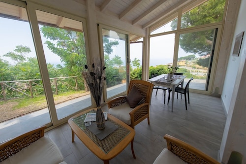 Private Terrace with Panoramic View of the Aeolian Islands - Pool and WiFi - Apt VULCANO