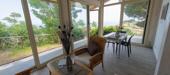 Private Terrace with Panoramic View of the Aeolian Islands - Pool and WiFi - Apt VULCANO