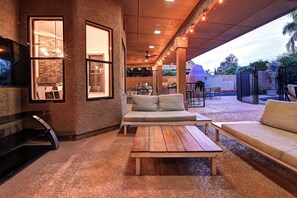 Terrace/patio - Entertainers Dream in Scottsdale w/Pool, Hot Tub, Game Room, EV Charger! (Scottsdale)
