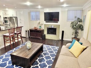 Apartment, Multiple Beds, Patio (LB Peninsula) | Living area - LB Peninsula Steps to Beach, Close to World Cup (Long Beach)