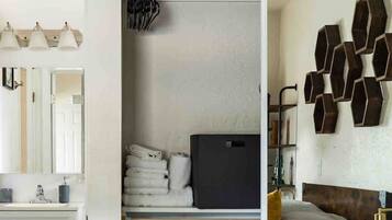 Desk, iron/ironing board, WiFi, bed sheets