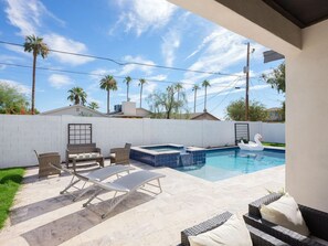 Outdoor pool, a heated pool - Modern and Classy Old Town Scottsdale Retreat! Pool, Hot Tub, Game Room! (Scottsdale)