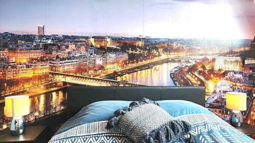 Spacieux studio "Paris" avec baignoire, belle vue