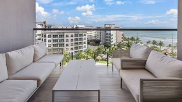 Luxury Apartment, Balcony, Beach View | Property grounds