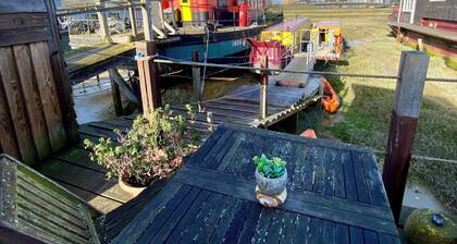 Jellybean - cute and cosy tiny houseboat in a nature reserve by the sea.