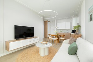 Apartment | Living room - Comfortable Apartment, Right on the Beach (Rewal)