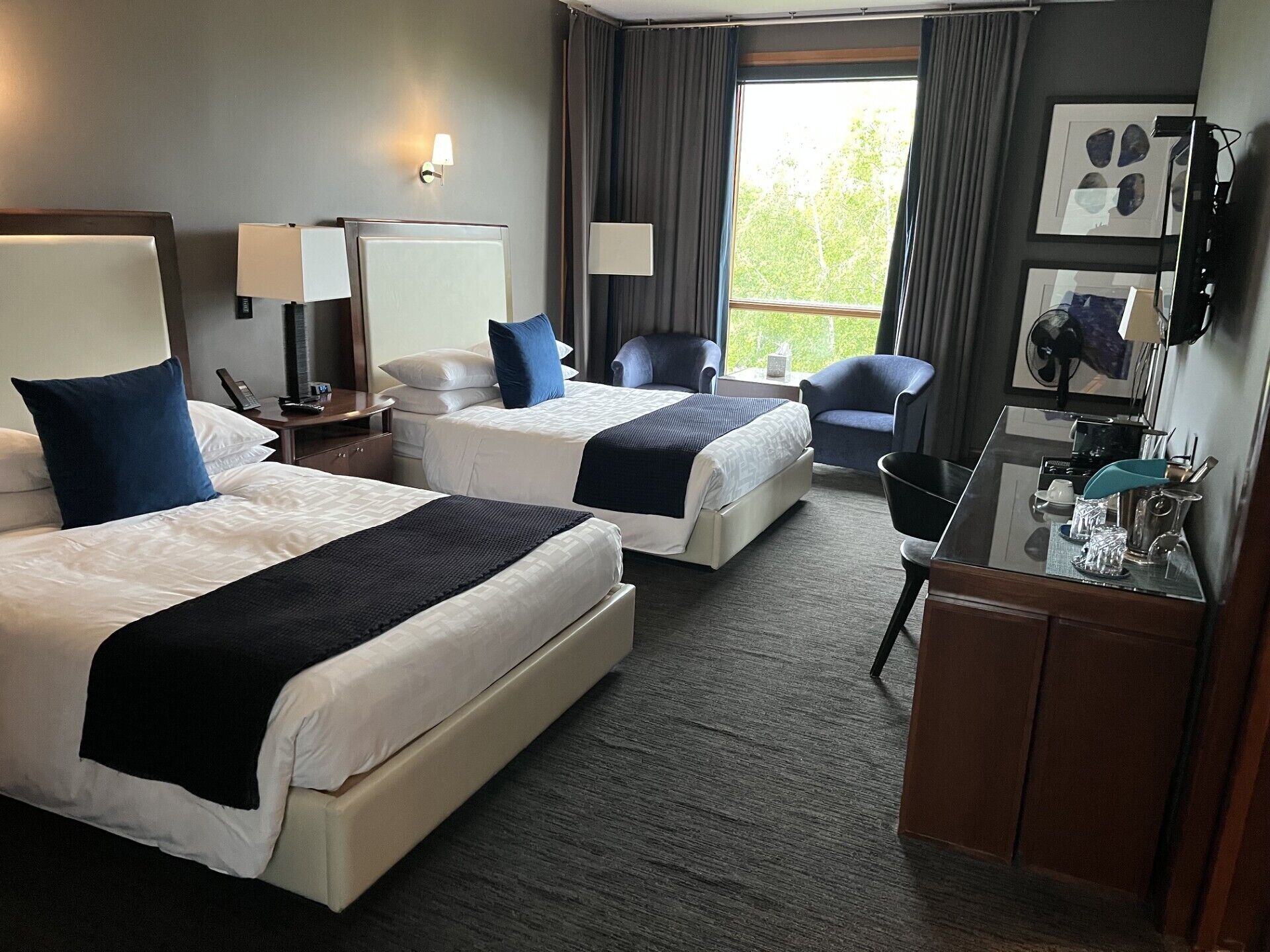 Hypo-allergenic bedding, in-room safe, individually decorated