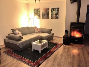 Smart-tv en een open haard