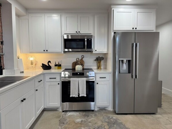 Microwave, oven, stovetop, dishwasher