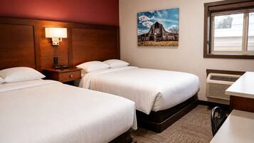 Standard Room, 2 Queen Beds, City View | Premium bedding, desk, laptop workspace, blackout drapes