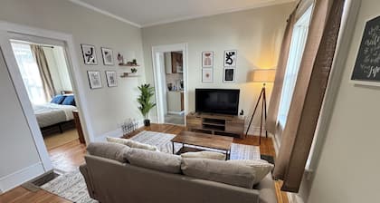 Cozy furnished 2 bedroom, 1 bath apartment + Office Space.