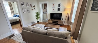 Cozy furnished 2 bedroom, 1 bath apartment + Office Space.