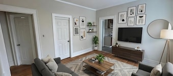 Cozy furnished 2 bedroom,  1 bath apartment + Office Space.