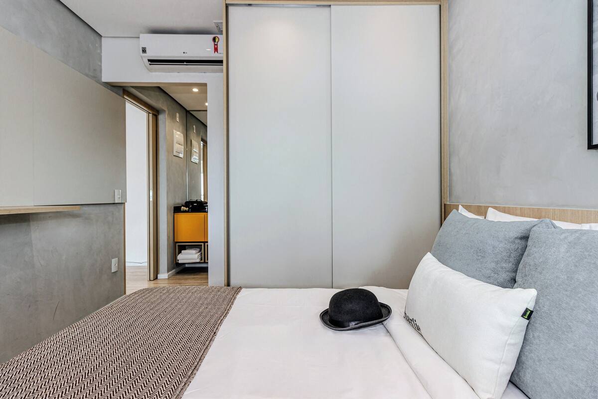 Apartamento 1 Dorm Casal | 手提電腦工作空間、免費 Wi-Fi、獨特設計、獨特裝修