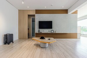 Apartamento 1 Dorm Casal | Living room | Smart TV