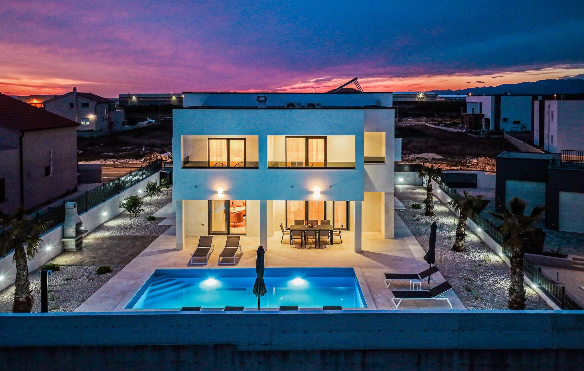 A heated pool