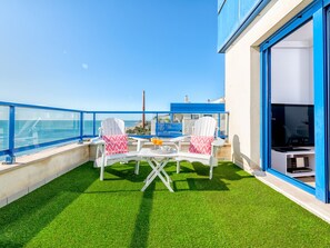 Terrace/patio - Elegant penthouse by the sea, parking and air conditioning (Málaga)