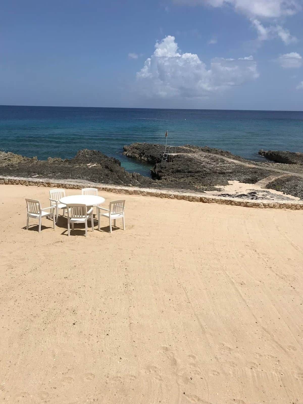 On the beach, beach towels