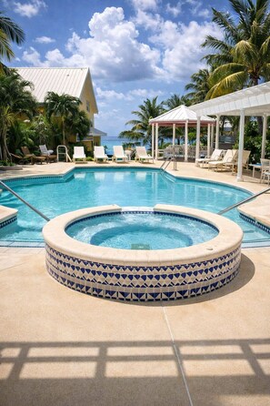 Outdoor pool, a heated pool - Scuba & Family Home - Sleeps 6 in CoconutBay - DreamCayman (West Bay)