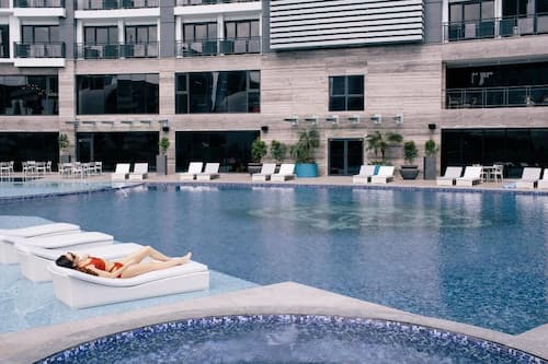 3 outdoor pools, open 6:00 AM to 10:00 PM, pool cabanas (surcharge)