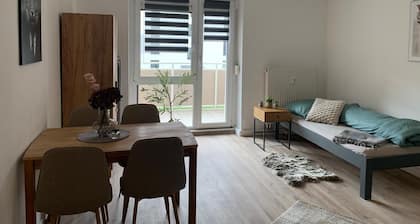 Modern vacation apartment with balcony near Lake Goitzsche
