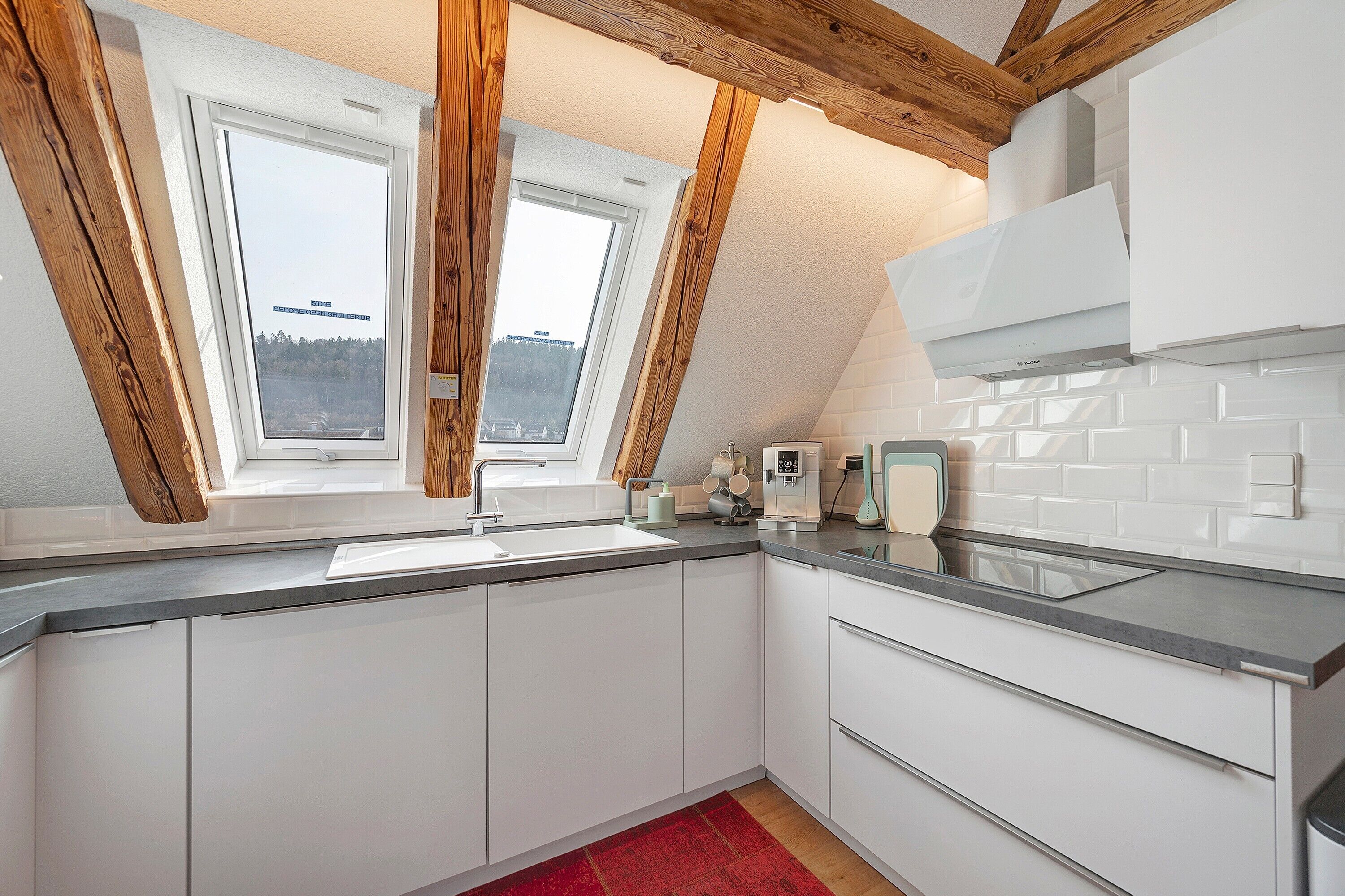 Kjøleskap, ovn, kokeplater og oppvaskmaskin