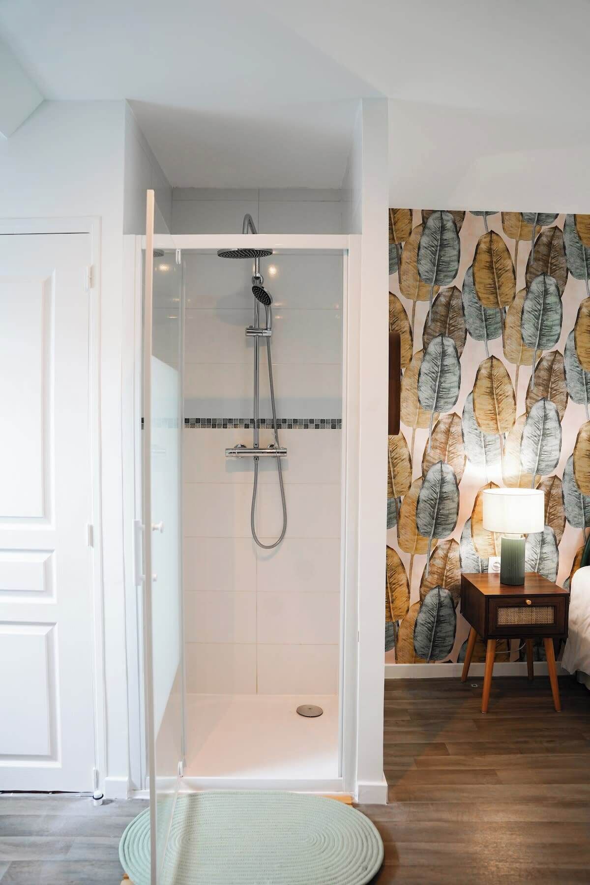 Shower, hair dryer