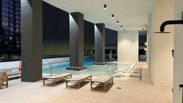 Outdoor pool, a heated pool