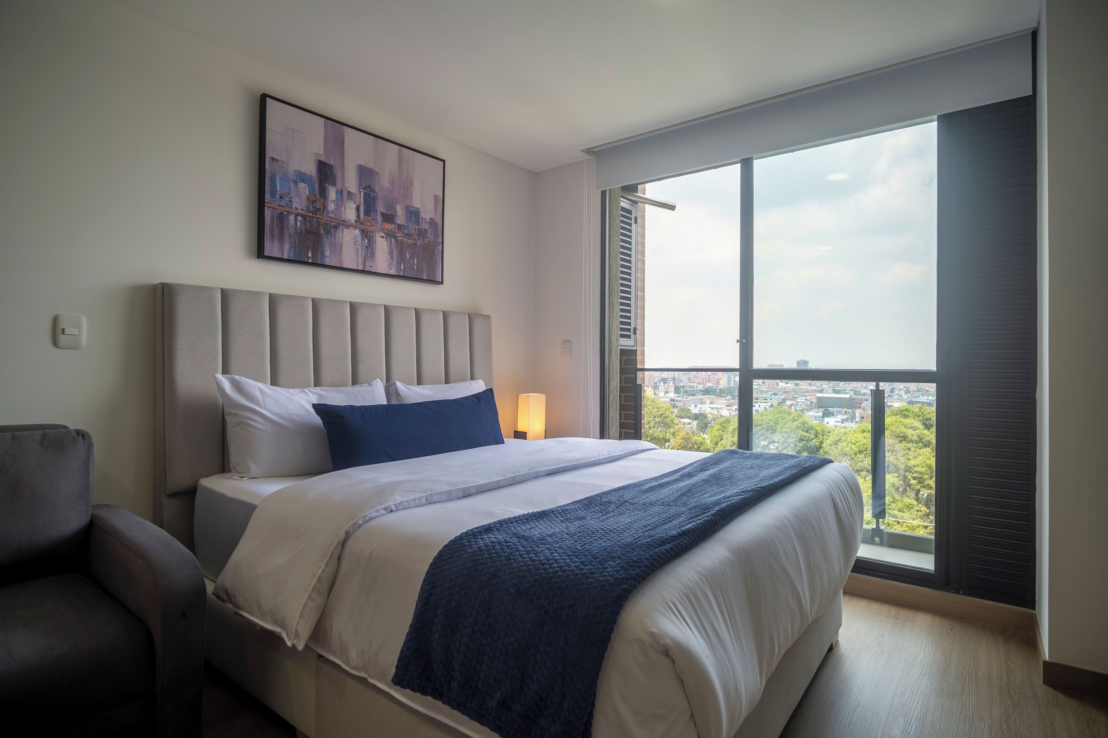 Comfort Studio Suite, Balcony, Park View | In-room safe, desk, laptop workspace, iron/ironing board