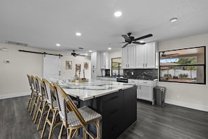 Fridge, microwave, oven, stovetop - Palm Blanc- Modern Retreat • Pool • Firepit (West Palm Beach)