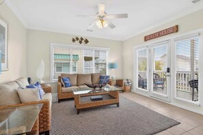 Smart TV, offices - Rising Tide by Brunswick Vacation Rentals: 4BR w/ Deck & Views, Near the Ocean! (Ocean Isle Beach)