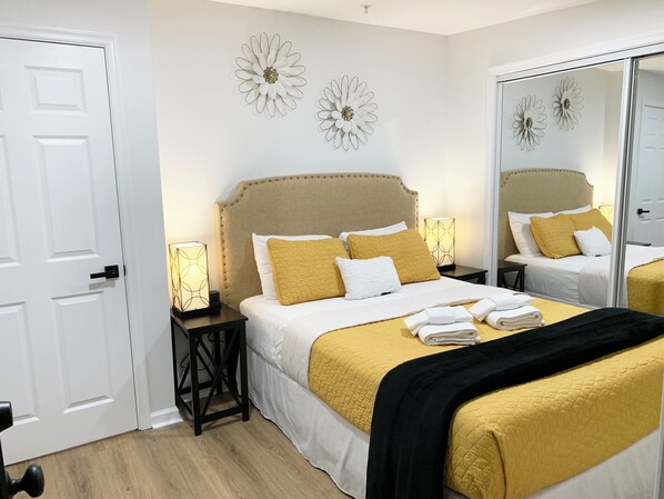 2 bedrooms, iron/ironing board, WiFi, bed sheets