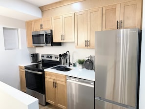 Microwave, oven, stovetop, dishwasher