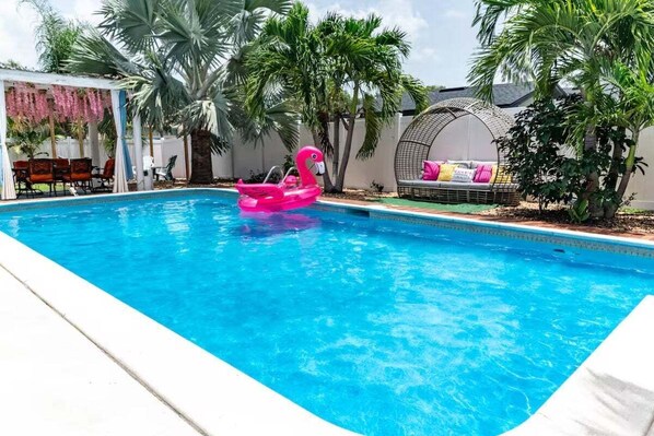 A heated pool