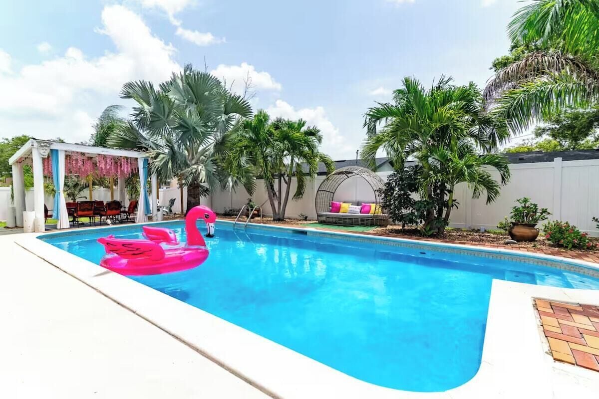 A heated pool