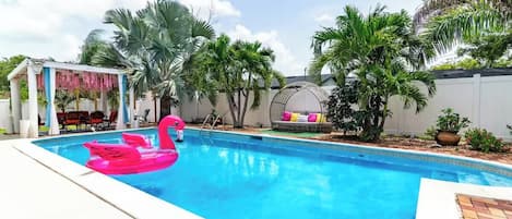 A heated pool