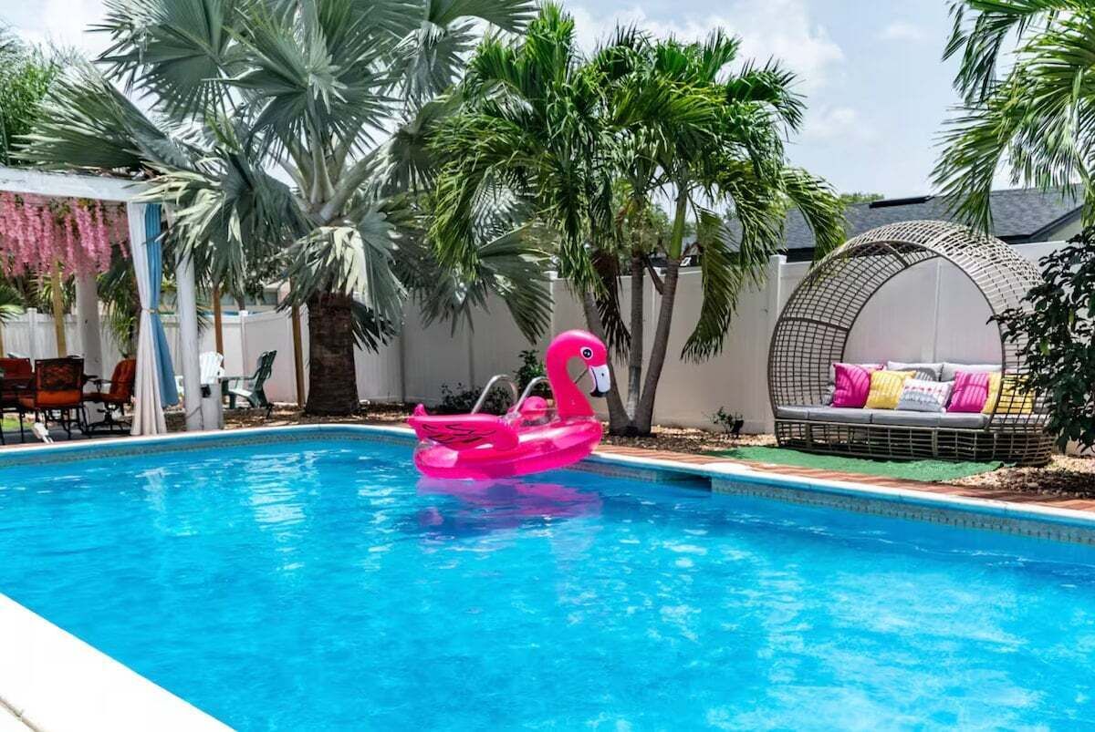 A heated pool