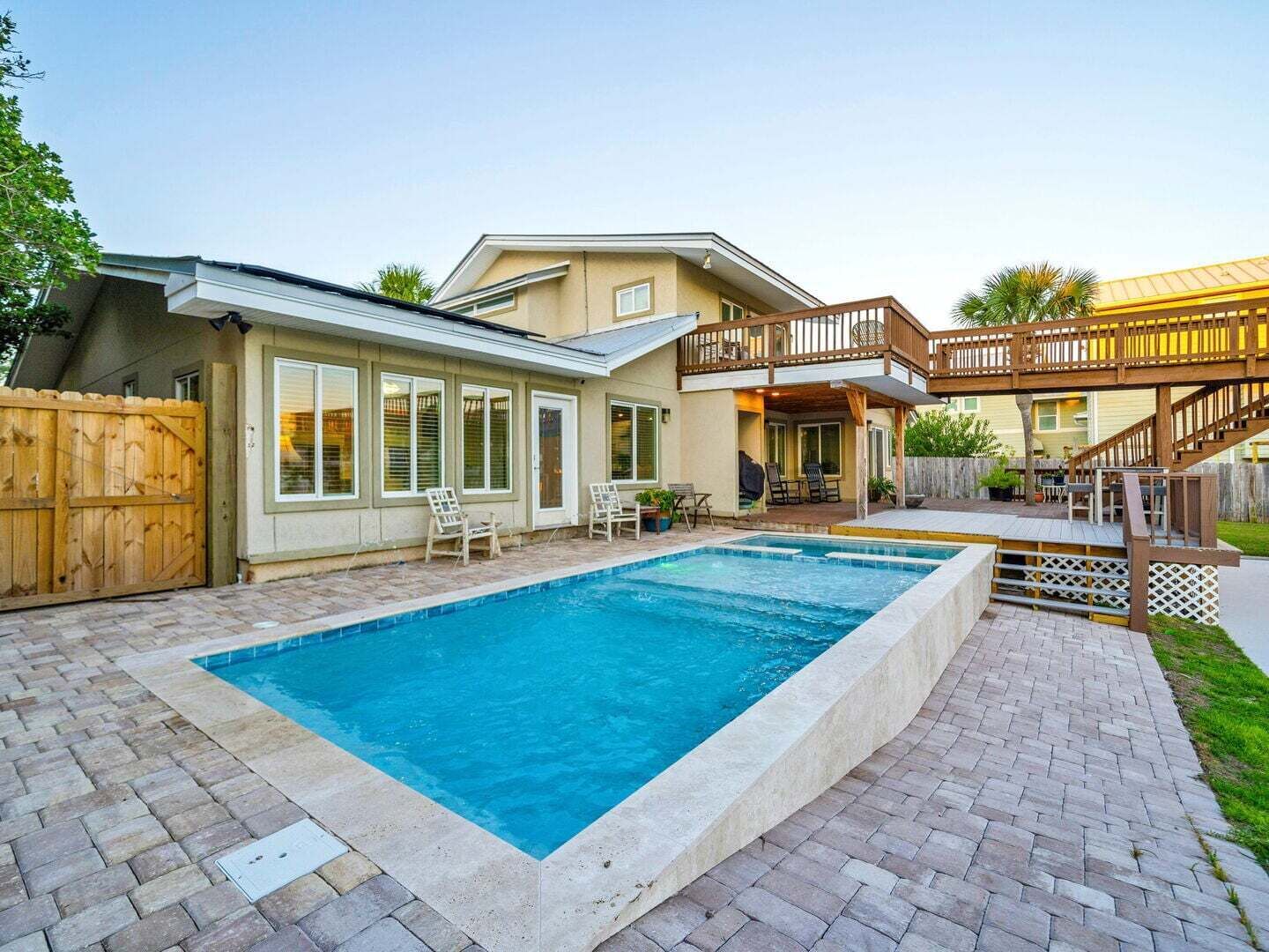 A heated pool