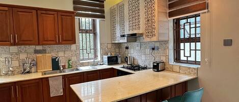 Microwave, oven, stovetop