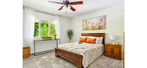 2 bedrooms, iron/ironing board, WiFi, bed sheets